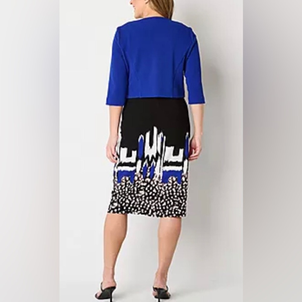 Maya‎ Brooke Womens 12 Bordered Jacket Dress Set - Picture 2 of 10